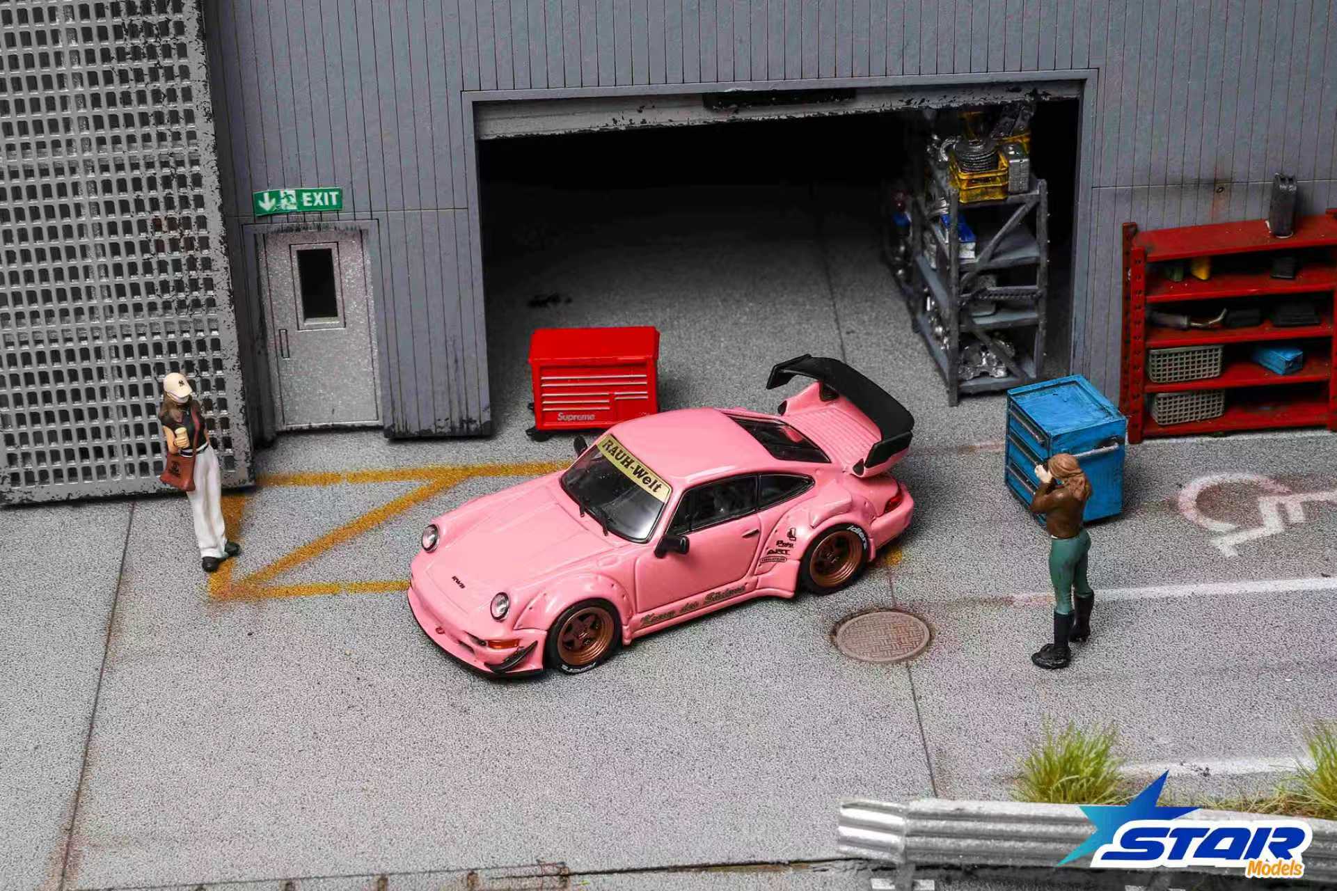 (Pre-Order) STAR MODEL 1:64 Rauh-Welt Widebody Modified RWB964GT Wing Diecast Model - SoCro Pink