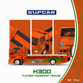 (Pre-Order) SUPCAR 1:64 H300 Flatbed Transport Trailer Fast and Furious Livery **DEADLINE July 1st, 2026**