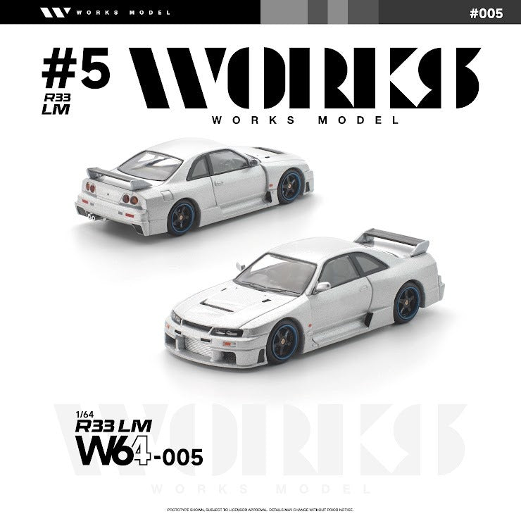 (Coming Soon) WORKS 1/64 R33 LM Silver