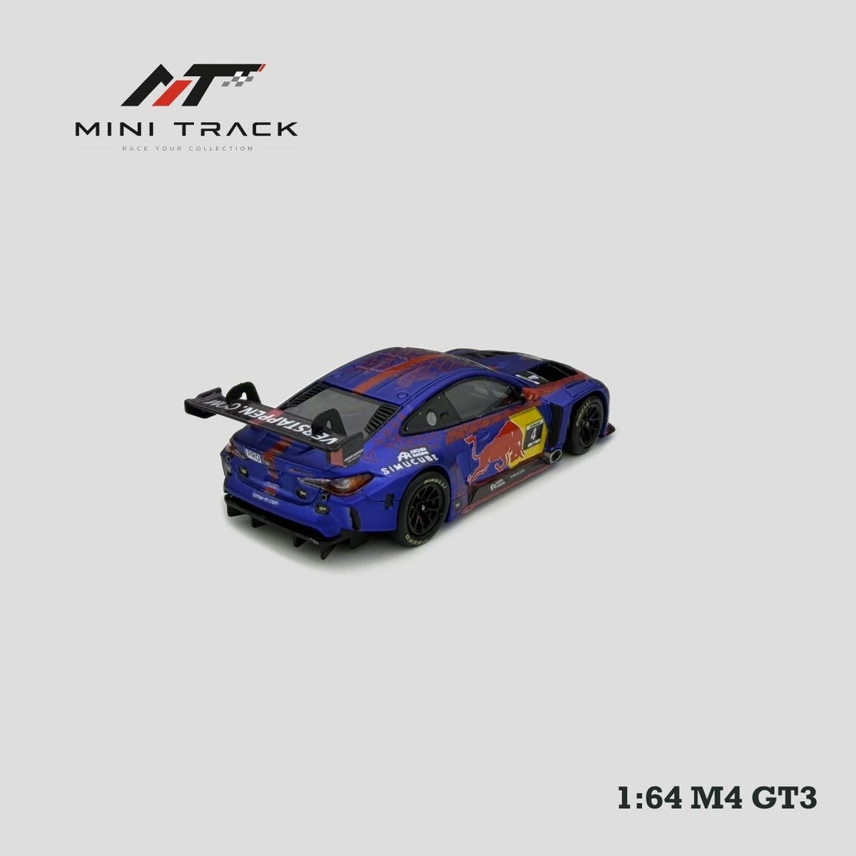 (Coming Soon) MINITRACK 1:64 M4 2nd Generation G82 GT3 Red Bull Livery Carriage #4