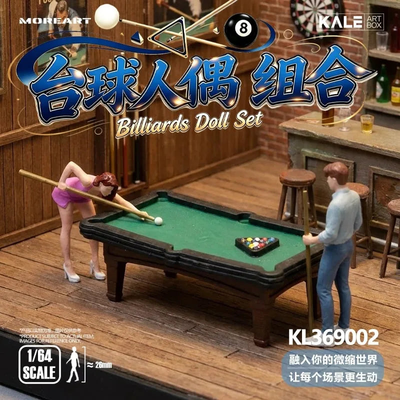 (Coming Soon) MOREART & Kaler's Joint-Design 1:64 Pool Player Doll Set