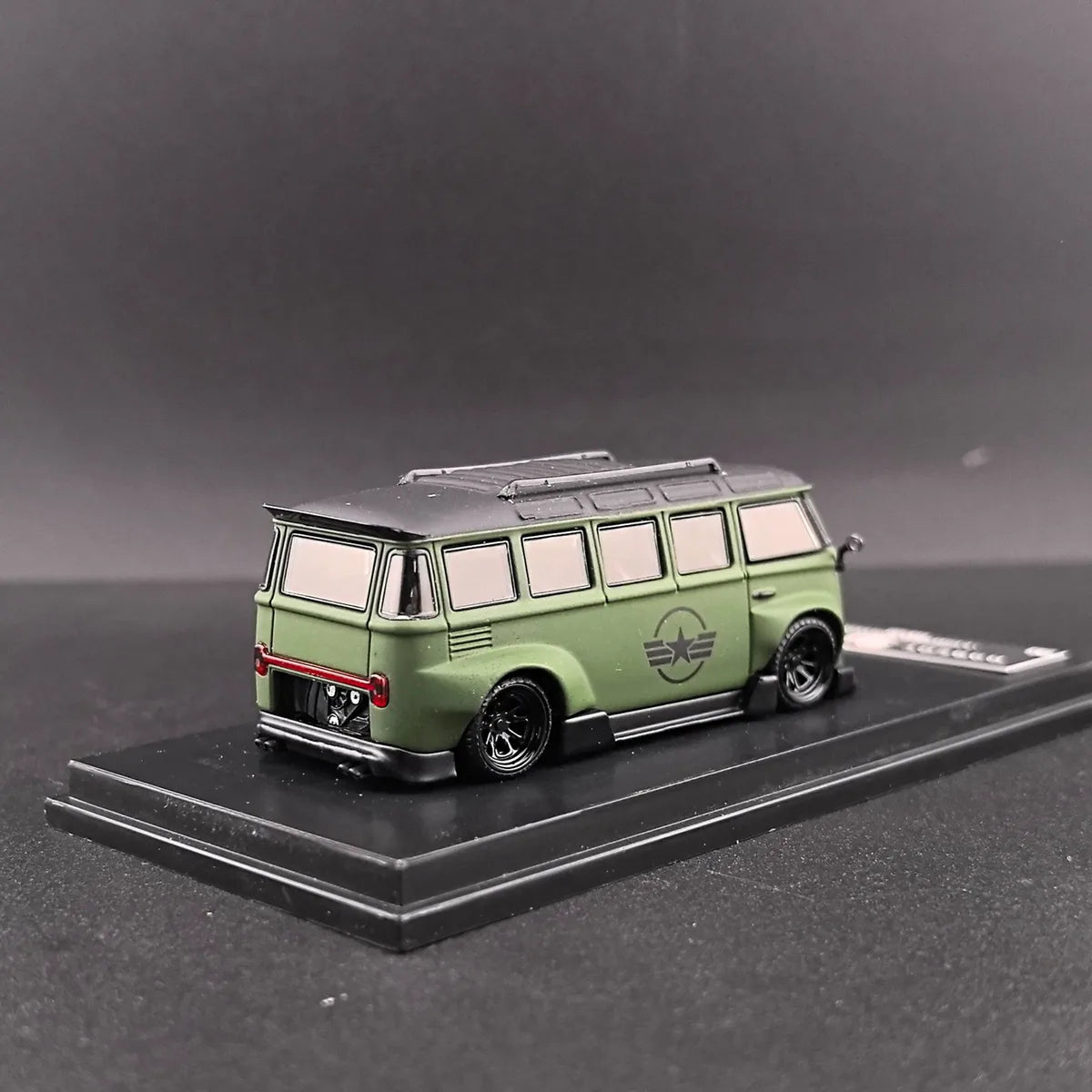 (Coming Soon) INSPIREMODEL 1:64 VW Kombi "Volkswide Flyer" Bus Green (Air Force Version)