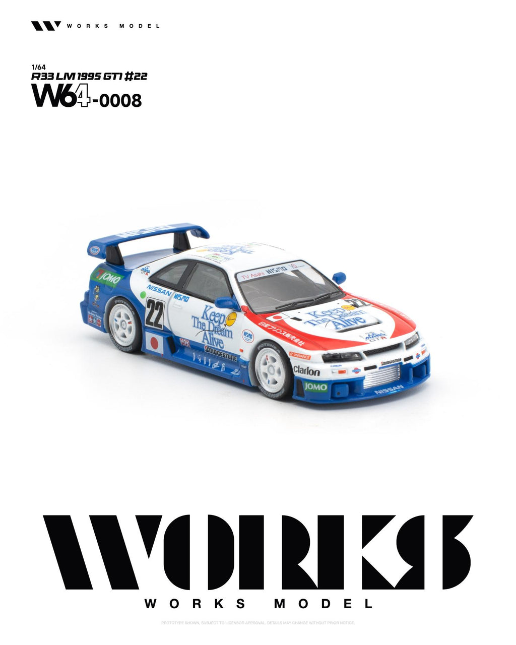 (Coming Soon) WORKS 1/64 R33 LM 1995 GT1 #22