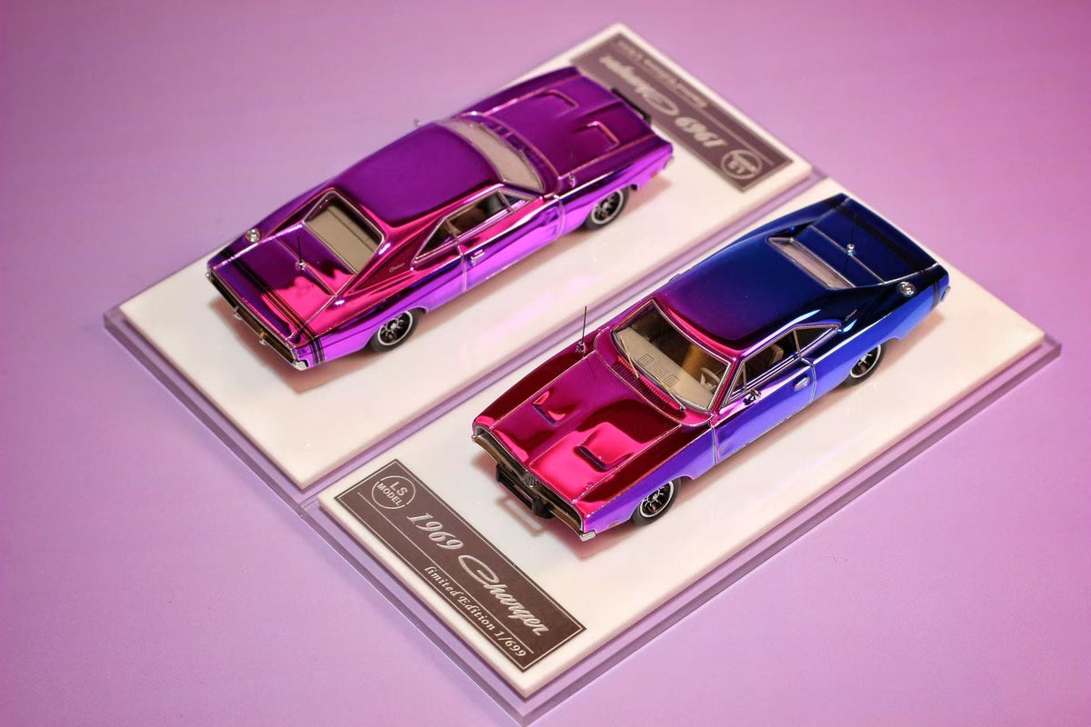 (Coming Soon) LSMODEL 1/64 1969 Dodge Charger - Chrome Purple