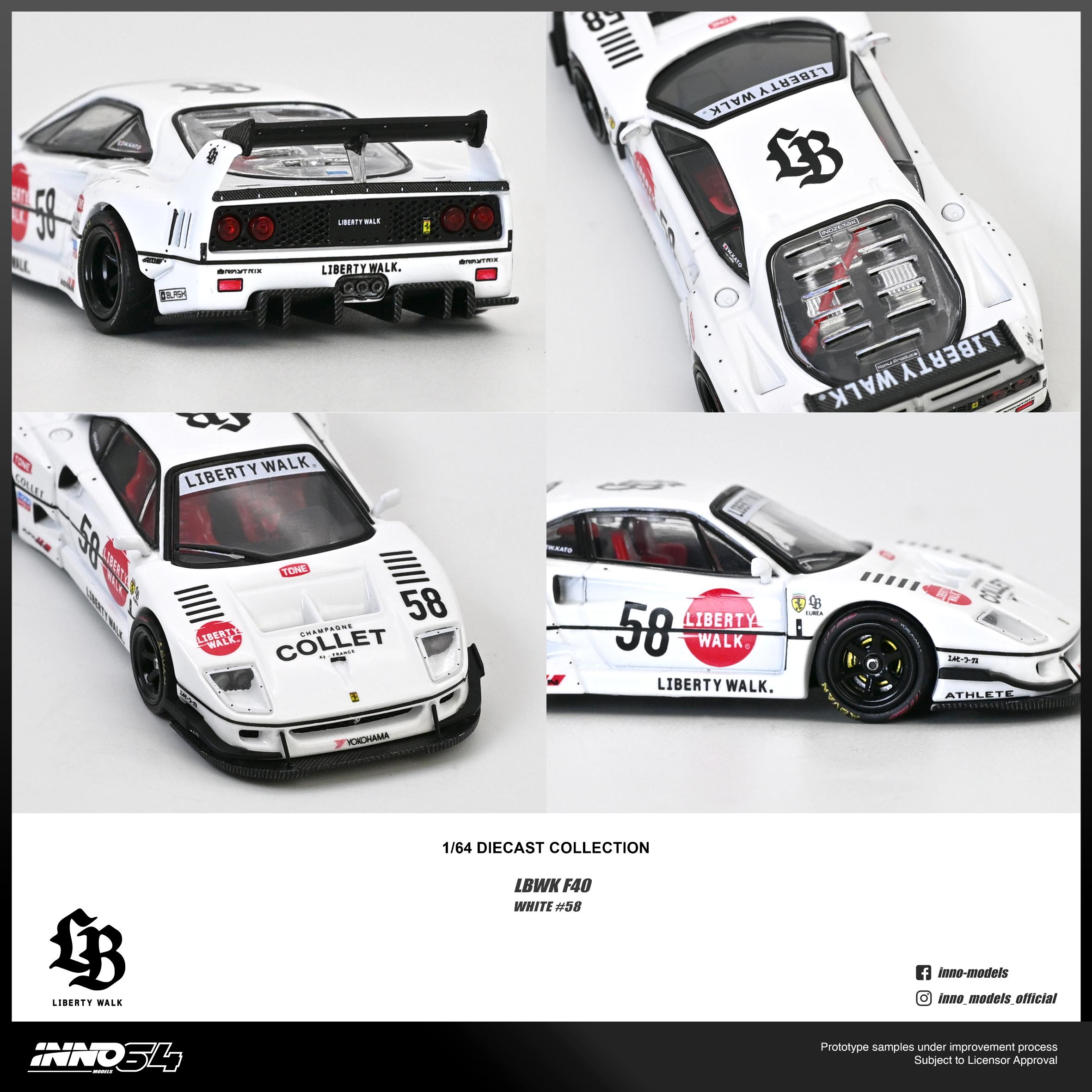 (Coming Soon) INNO64 1:64 LBWK Ferrari F40 COLLET