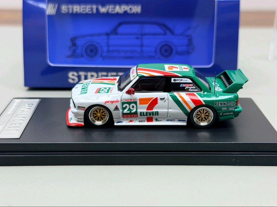 STREET WEAPON "7-Eleven" 1:64 BMW E30 M3 LTO Modified Version