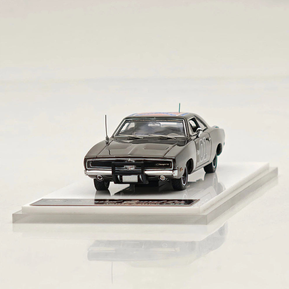 (Re-stock Soon) MINIFORGE 1/64 1969 Dodge Charger "General Lee" Dark Chrome Diecast Metal