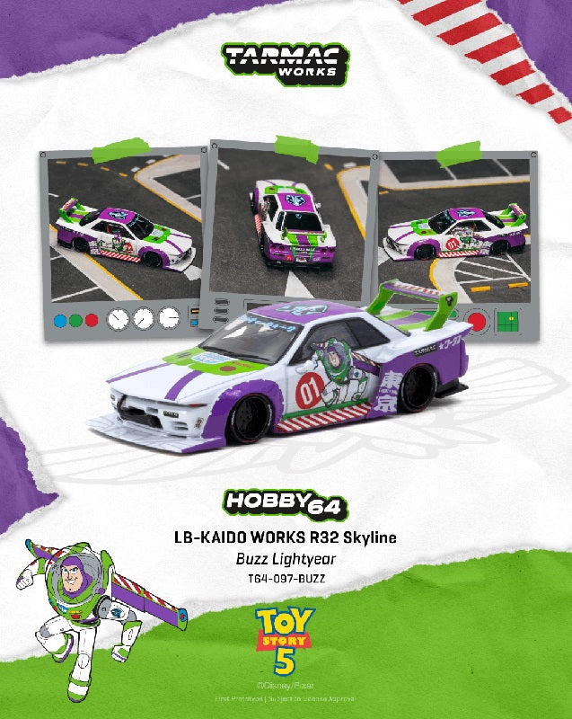 (Coming Soon) TARMAC WORKS 1/64 LB-KAIDO WORKS R32 Skyline Buzz Lightyear