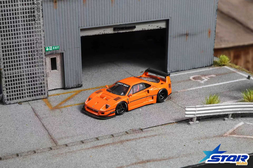 (Coming Soon) STAR MODEL 1:64 Supercar F40 LB-Works Wide-Body Modified Diecast Model - Orange