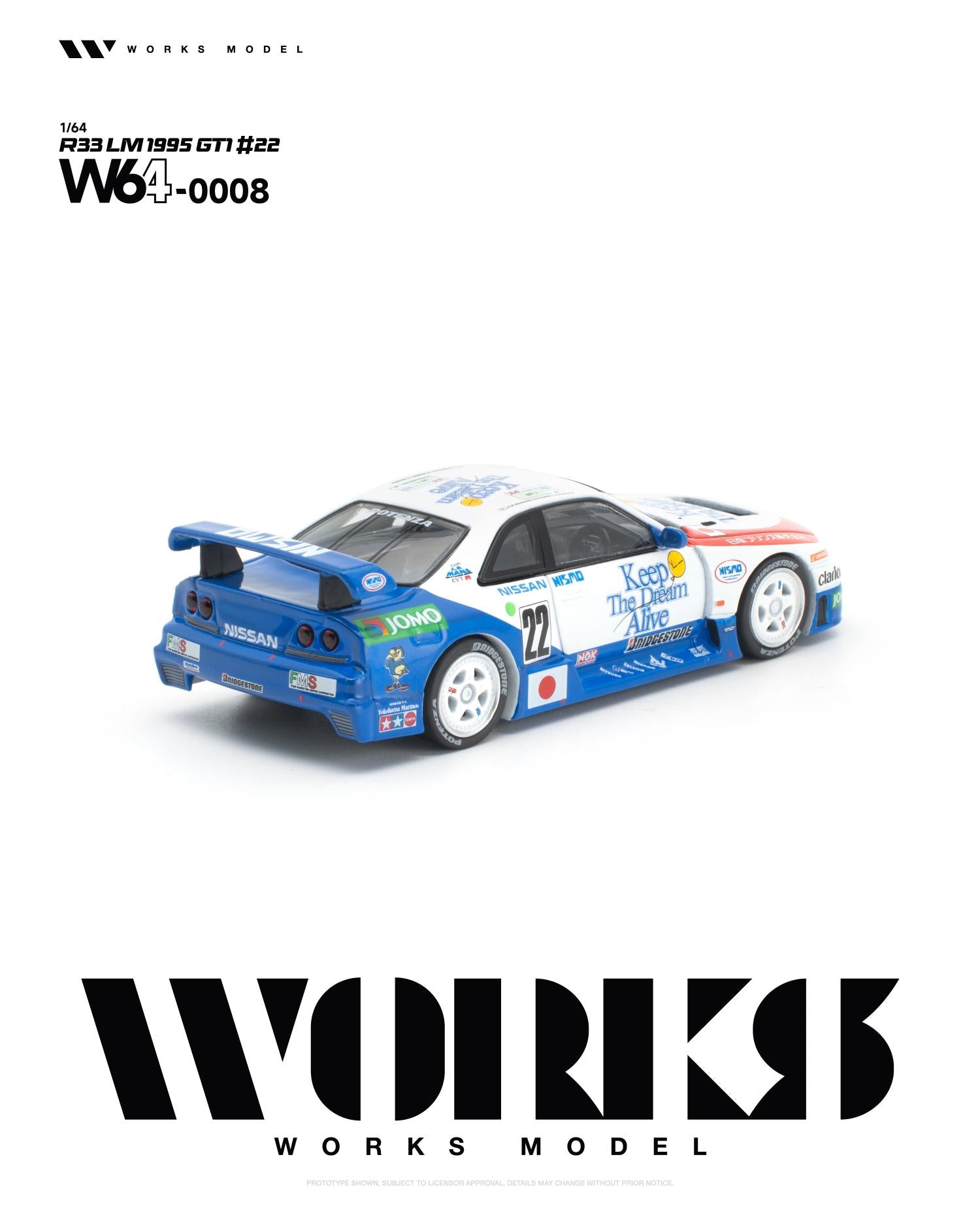 (Coming Soon) WORKS 1/64 R33 LM 1995 GT1 #22