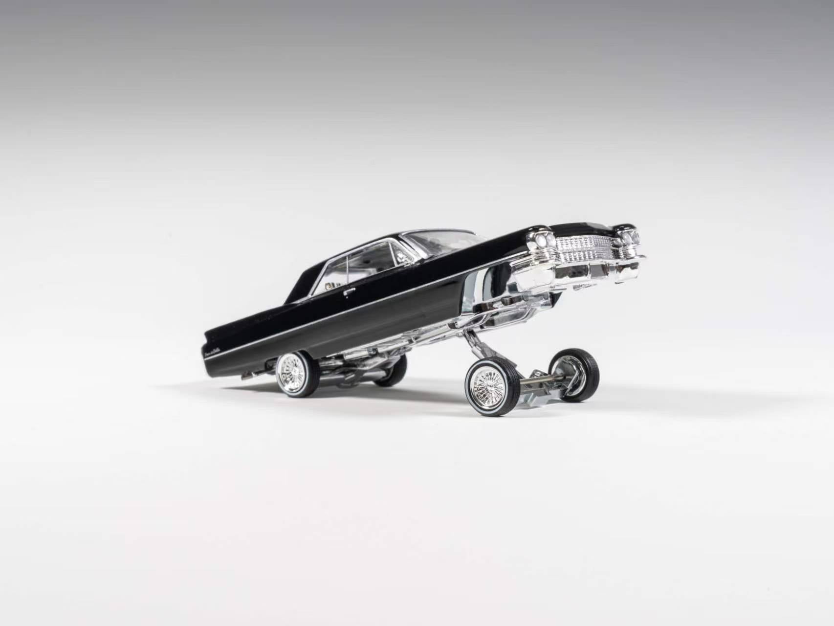 (Coming Soon) 97M 1:64 1964 Cadillac Coupe Deville Low Rider Plain Black