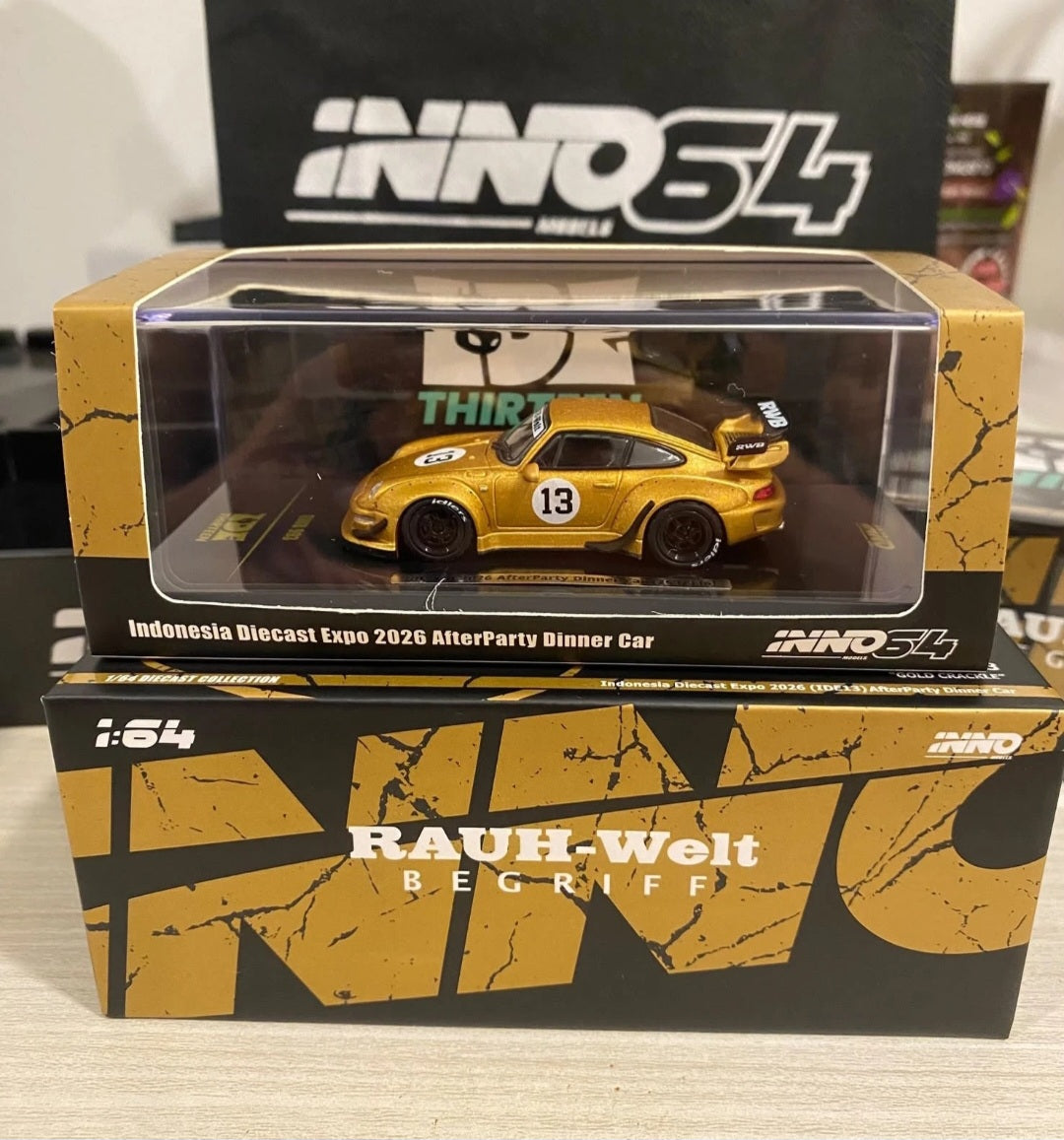 (Coming Soon) POPRACE Nissan S15 Silhouette Auto Finesse & INNO64 RWB 930 Gold 1:64 After Party Event Exclusive Set | 2026 Indonesia Diecast Expo (IDE) **Limited to 300 sets TOTAL**
