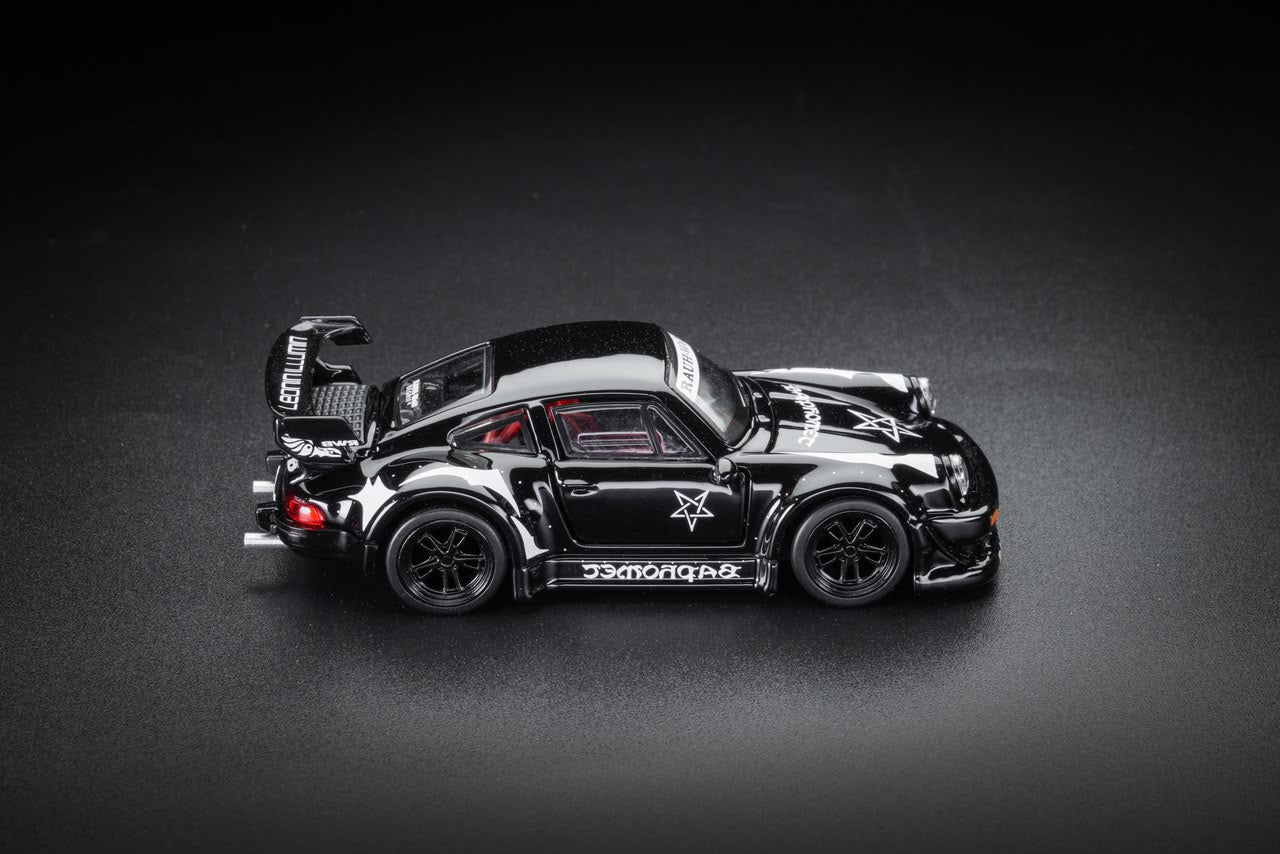 (Coming Soon) FG 1:64 Porsche RWB 930 Diecast - Black Devil Livery