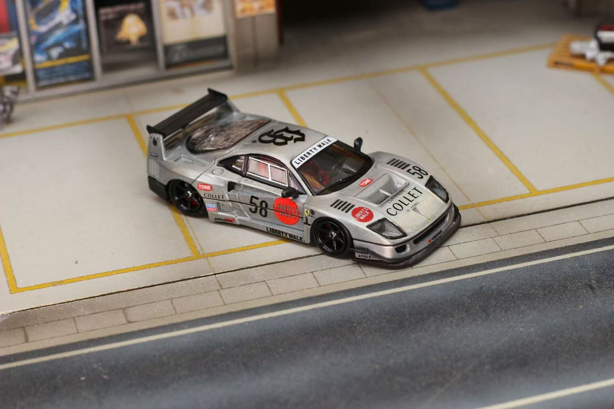 (Coming Soon) GHOST PLAYER 1/64 LBWK F40 Diecast - Raw #58