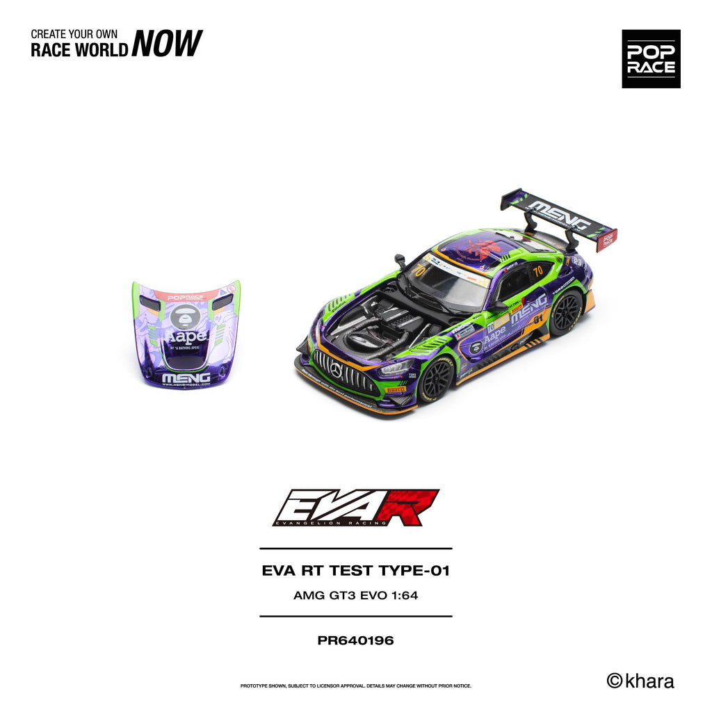 (Coming Soon) POPRACE 1/64 EVA RT TEST TYPE-01 AMG GT3 EVO - MACAU GP 2023