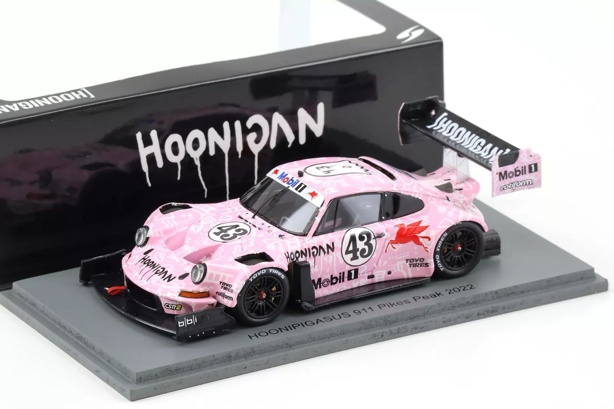 (Pre-order) SPARK HOONIPIGASUS Porsche 911 No.43 - Pikes Peak 2022 | Ken Block 1:64