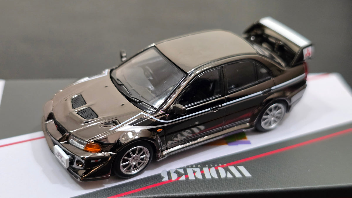 WORKS 1:64 Lancer Evolution VI Tommi Makinen Gun Metal 2026 HK Toy Car Salon