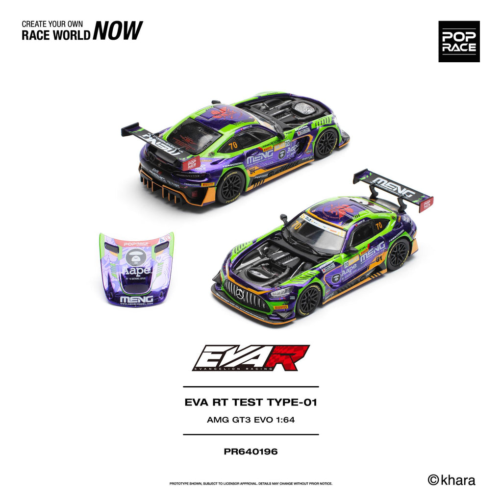 (Coming Soon) POPRACE 1/64 EVA RT TEST TYPE-01 AMG GT3 EVO - MACAU GP 2023