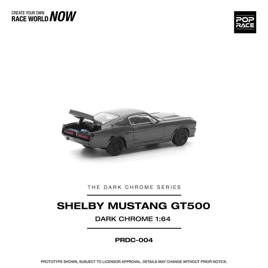 (Coming Soon) POPRACE 1:64 Ford Shelby Mustang GT500 - Dark Chrome