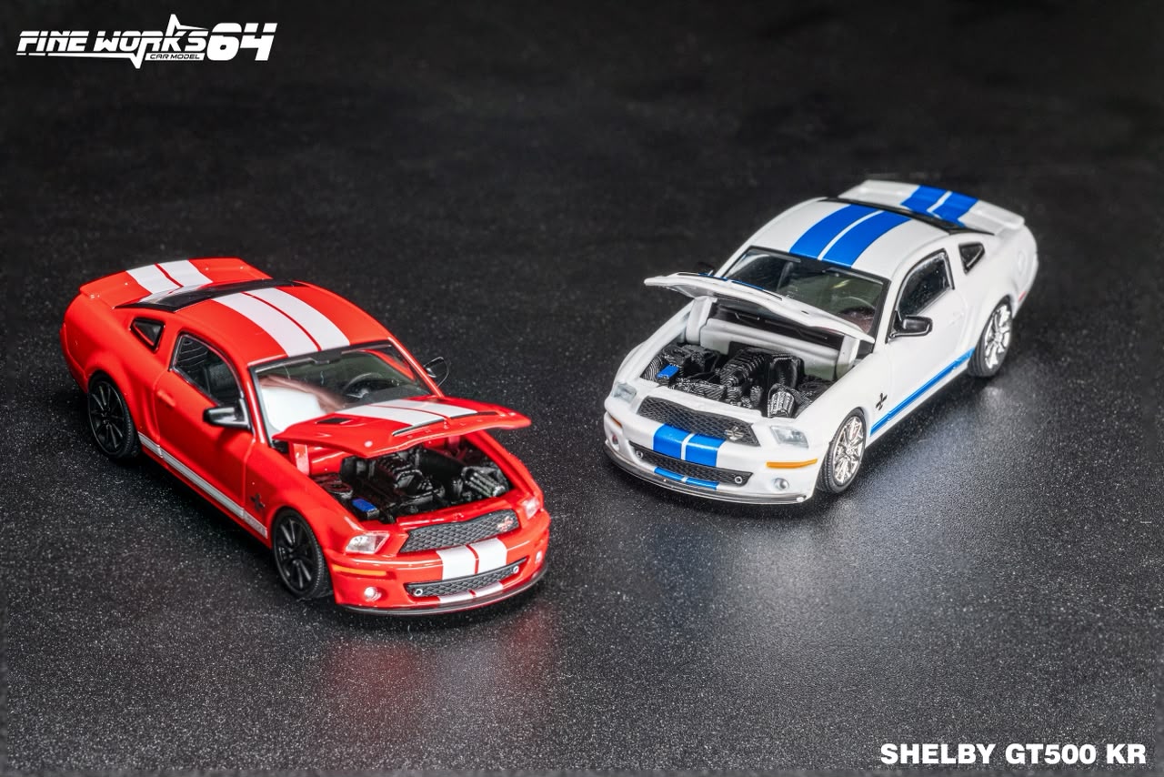 (Coming Soon) FINEWORKS64 1:64 Shelby GT500 2008 Model - White