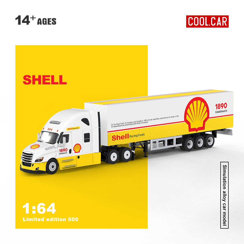 COOLCAR 1:64 Shell Livery Freightliner Container Truck