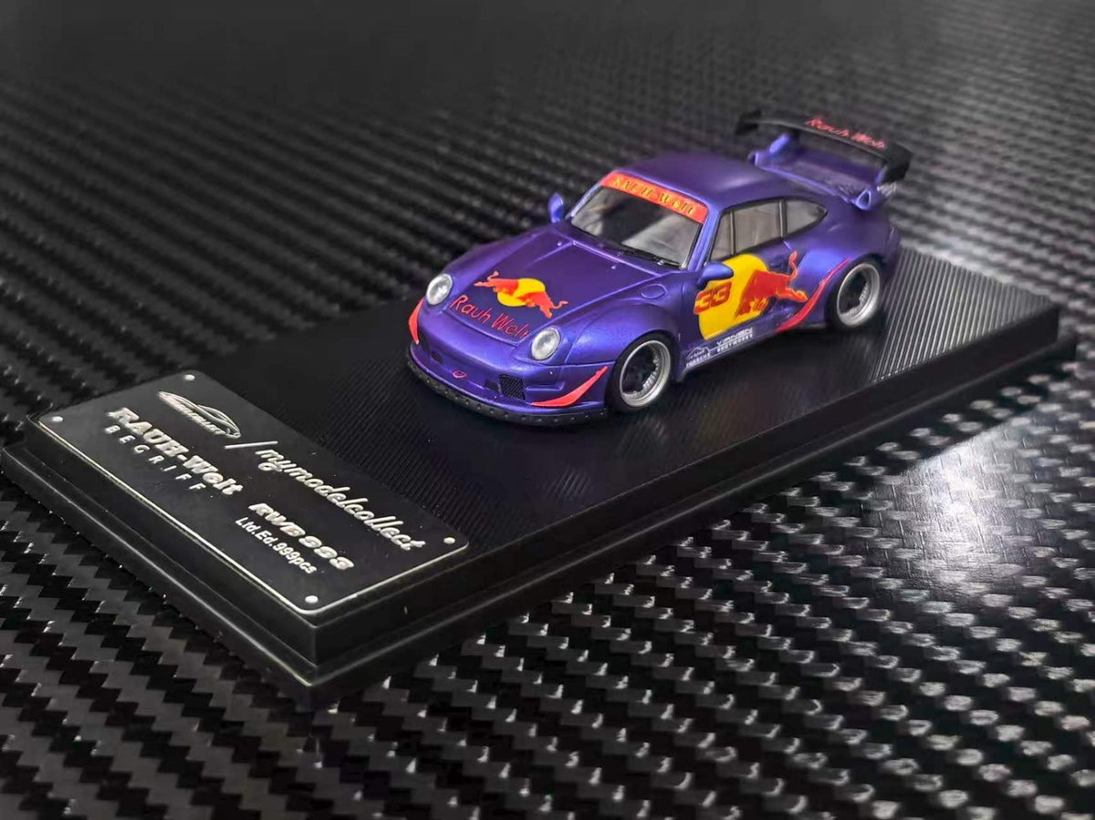 (Coming Soon) MYMODELCOLLECT 1:64 RWB993 High Wing Matte Purple Red Bull Livery