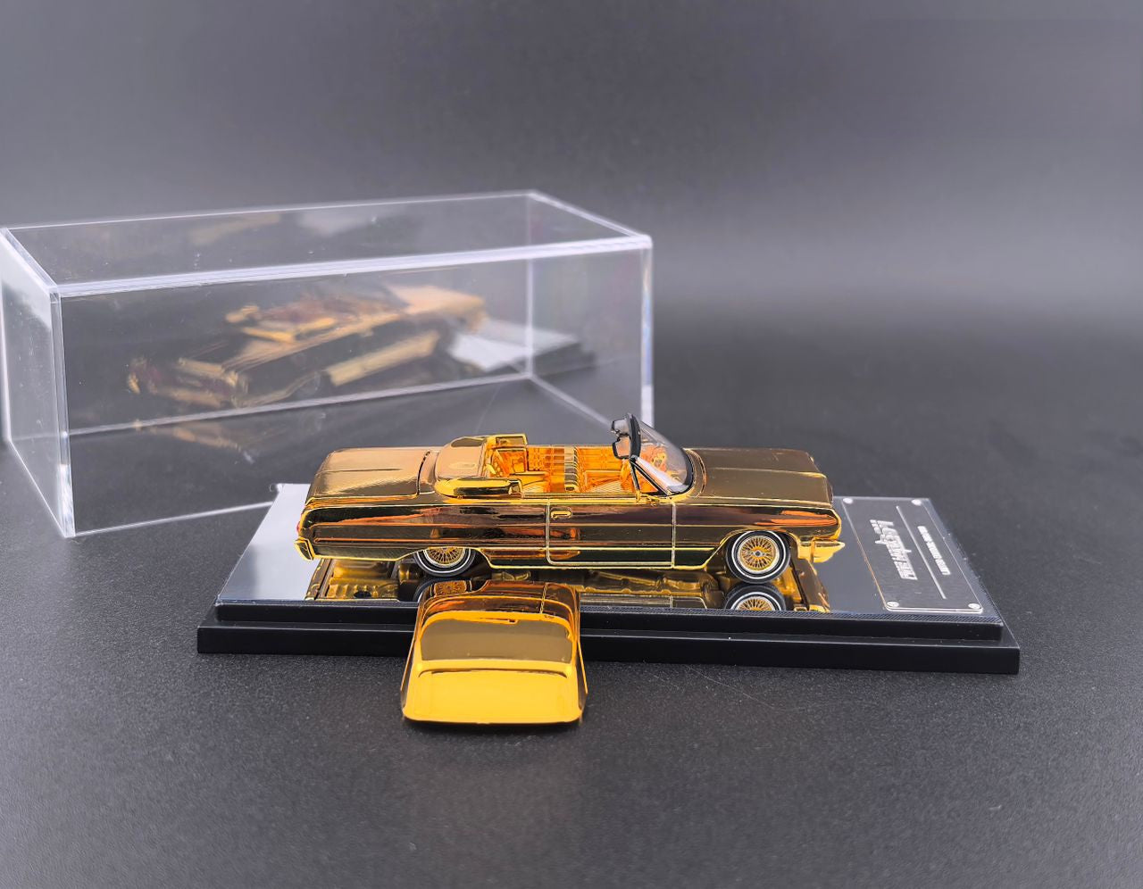 (Coming Soon) FINEWORKS64 1/64 Chevrolet Impala West Coast Bouncing Low Rider Cars Chrome Gold Ordinary Version
