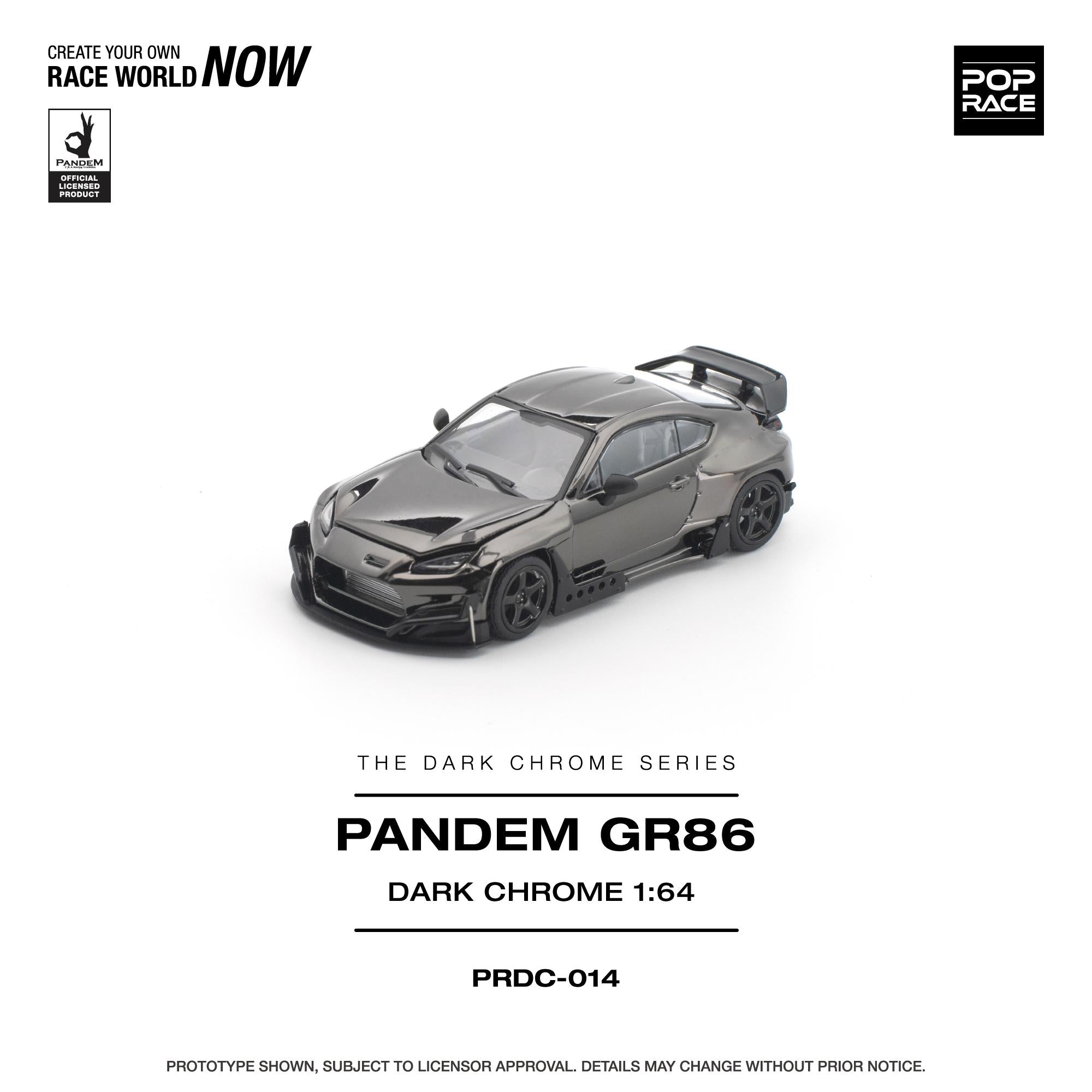 (Coming Soon) POPRACE 1/64 PANDEM GR 86 - Dark Chrome
