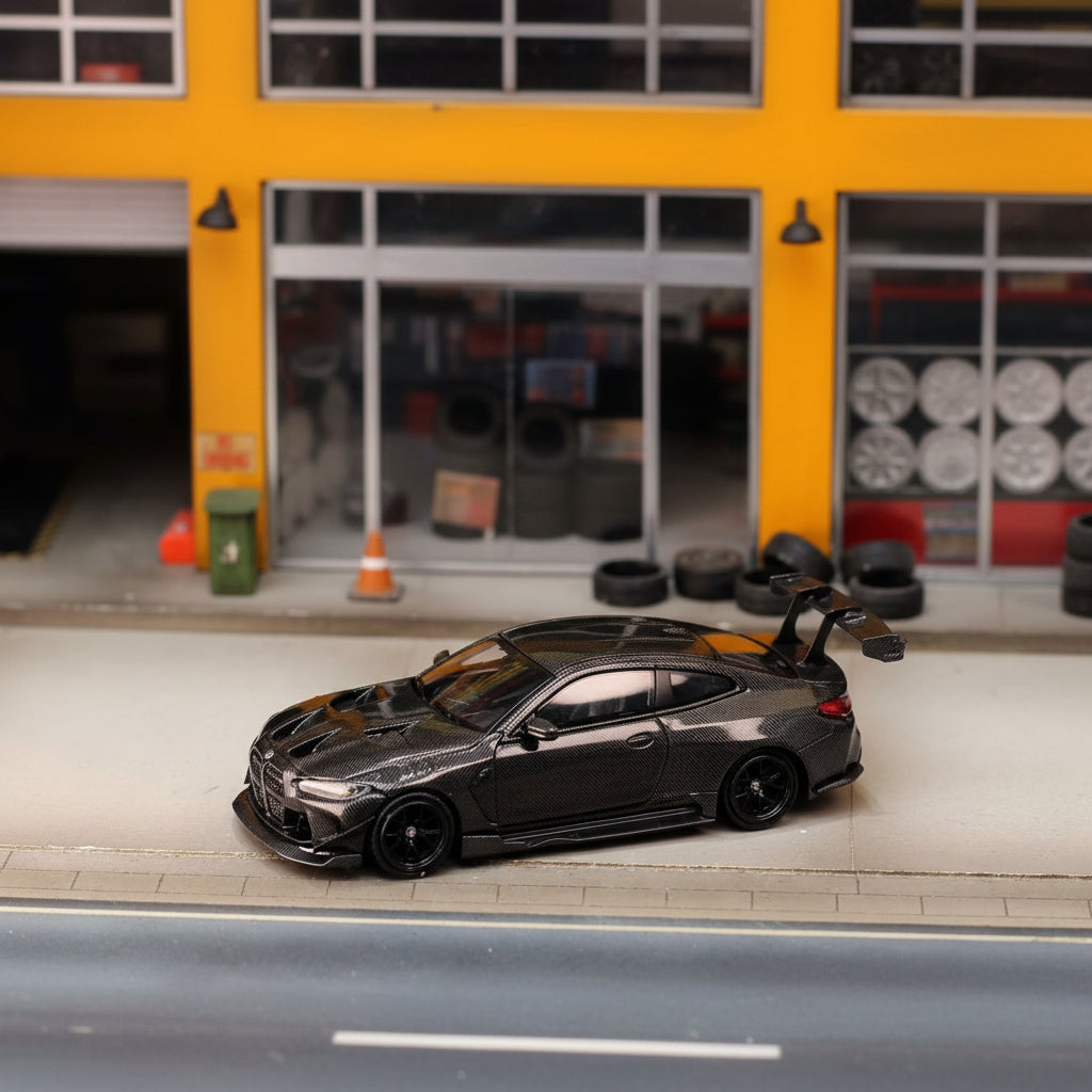 (Coming Soon) STREETWEAPON 1:64 Flossmann Full Widebody Kit BMW G82 M4 Black Full Carbon TMCS Malaysia Exhibition Edition
