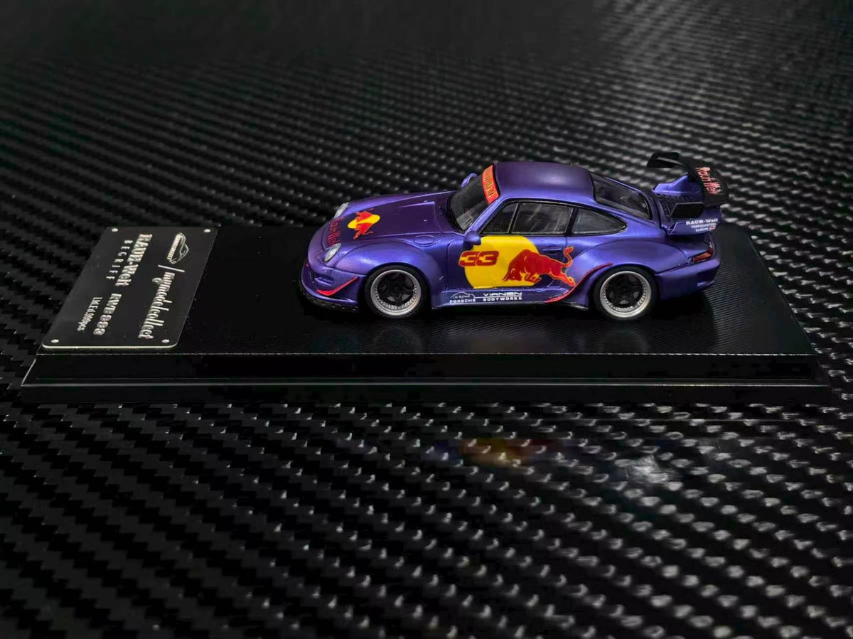 (Coming Soon) MYMODELCOLLECT 1:64 RWB993 High Wing Matte Purple Red Bull Livery