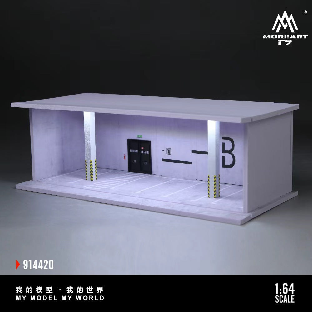 (Coming Soon) MOREART 1:64 1B Underground Parking Theme Lighting Assembly Scene