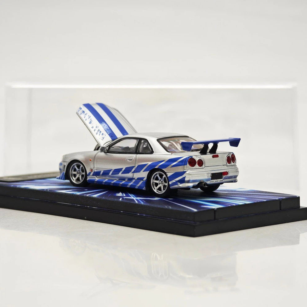 (Coming Soon) MEGAMEGA 1:64 Nissan Skyline GT-R R34 - 2 Fast 2 Furious livery