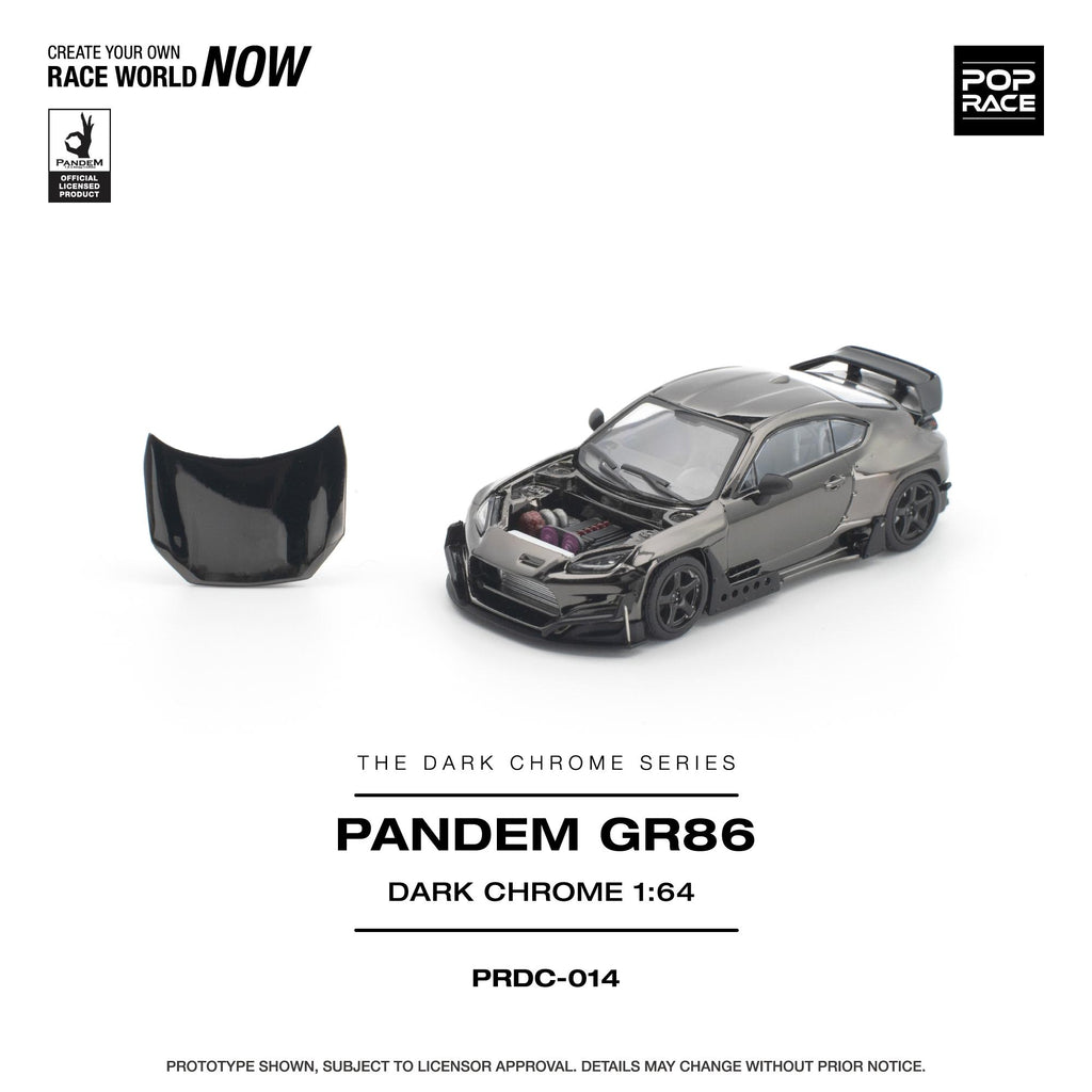 (Coming Soon) POPRACE 1/64 PANDEM GR 86 - Dark Chrome