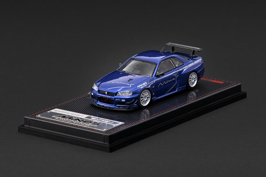 (Coming Soon) IGNITIONMODEL 1/64 Nissan Skyline GT-R Mine's (R34) Blue Metallic
