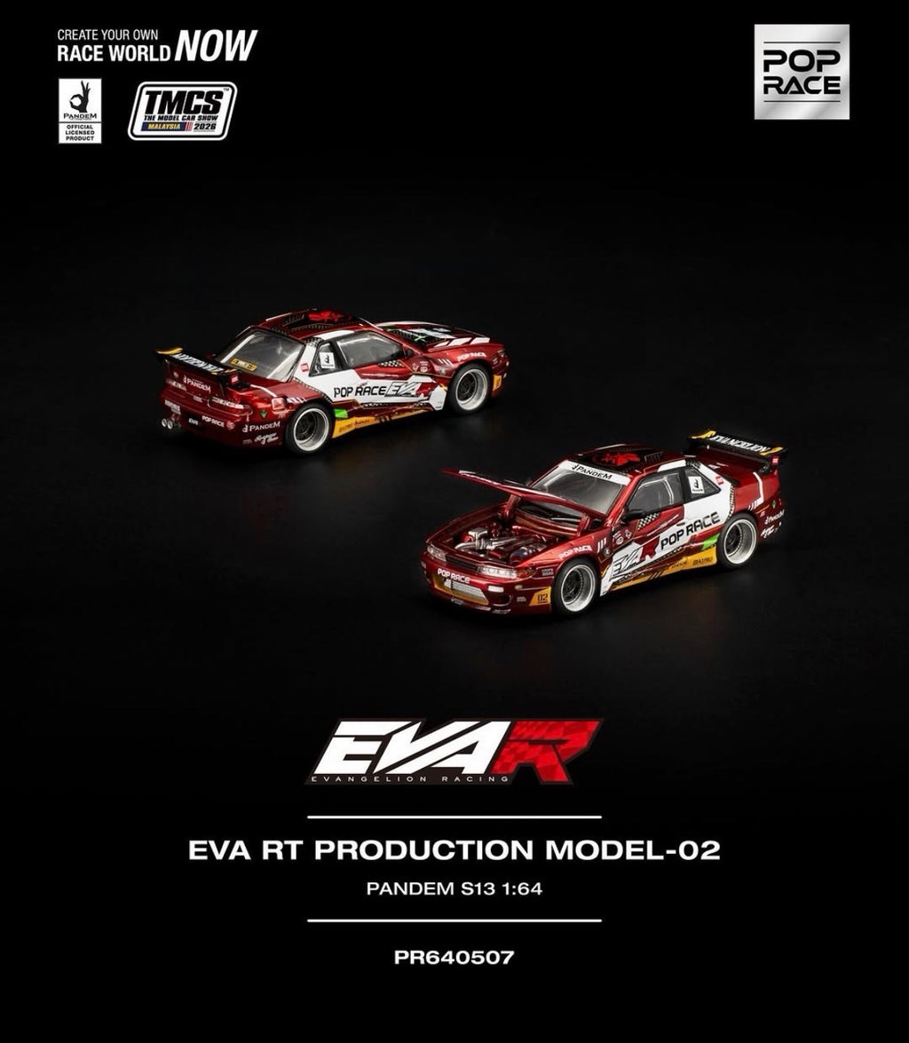 (Coming Soon) POPRACE 1/64 EVA RT PANDEM S13 TMCS Malaysia 2026 Special Edition