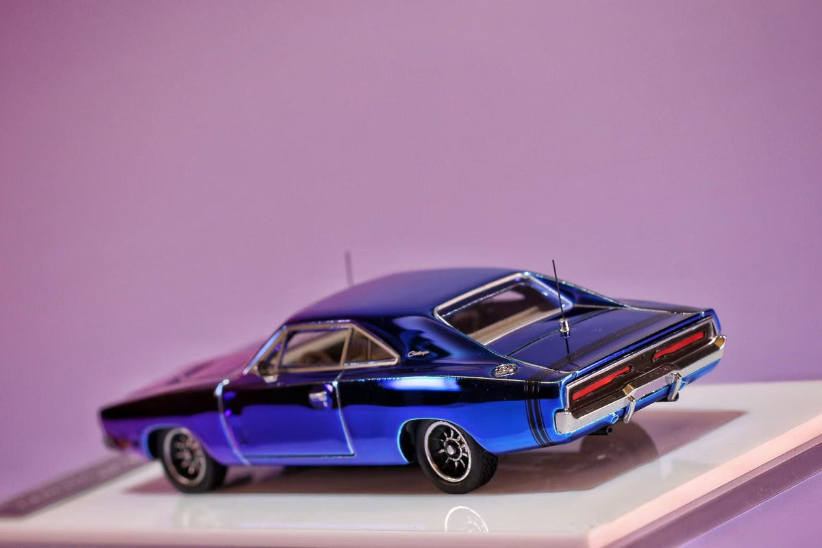 (Coming Soon) LSMODEL 1/64 1969 Dodge Charger - Chrome Iridescent (Blue/Purple)