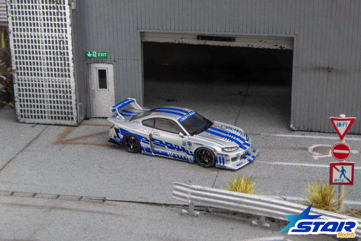 (Coming Soon) STARMODELS 1:64 S15 Silvia Widebody Modified Version Diecast - Blue Livery