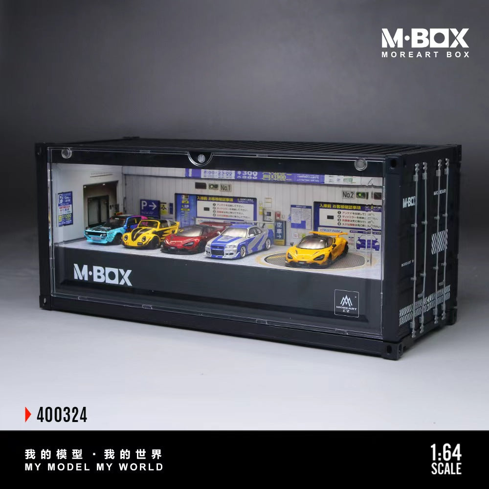 (Coming Soon) MoreArt MBOX 1/64 CONTAINER MODEL STORAGE SCENE Rotating Underground Parking Lot 02