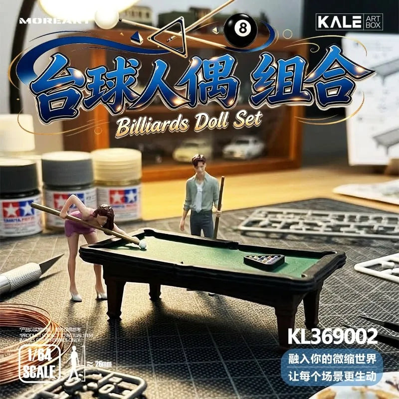 (Coming Soon) MOREART & Kaler's Joint-Design 1:64 Pool Player Doll Set
