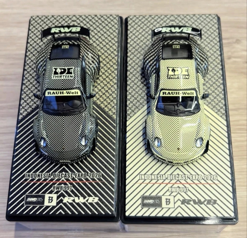 (Coming Soon) INNO64 x Black Crow Customs x The Bakajin Batik 1:64 RWB 997 | Chance of Chase | 2026 Indonesia Diecast Expo (IDE) **LIMITED QUANTITIES**