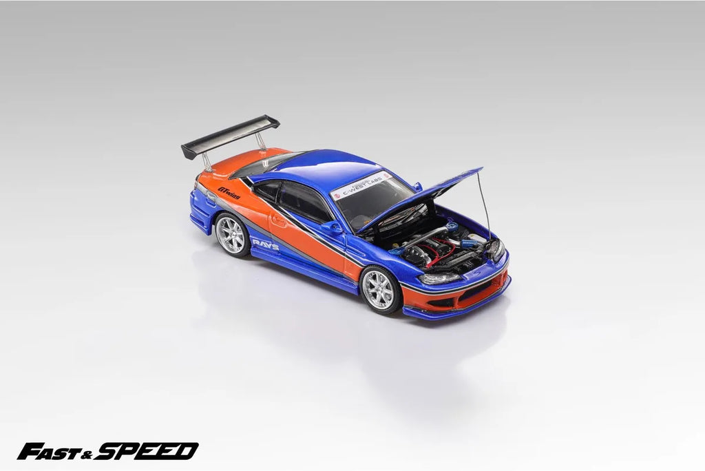 (Coming Soon) FASTSPEED 1:64 Silvia S15 "Mona Lisa" FNF Orange-Blue Livery