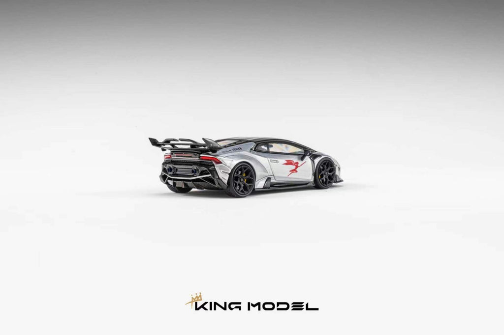 (Coming Soon) KINGMODEL 1/64 DarwinPRO Huracan LILITH Diecast model - Glossy Silver