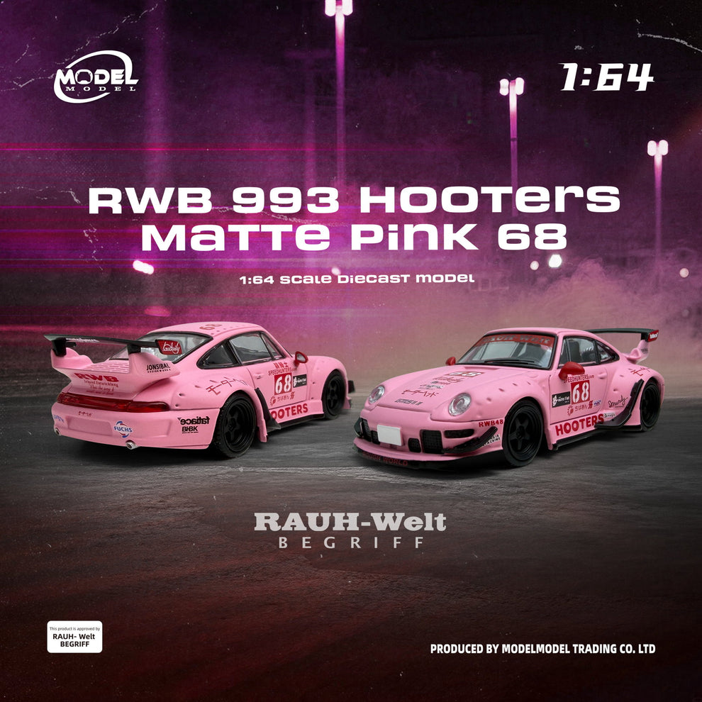 (Coming Soon) MODELMODEL 1/64 RWB 993 Hooters Matte Pink 68 (Blister Pack)