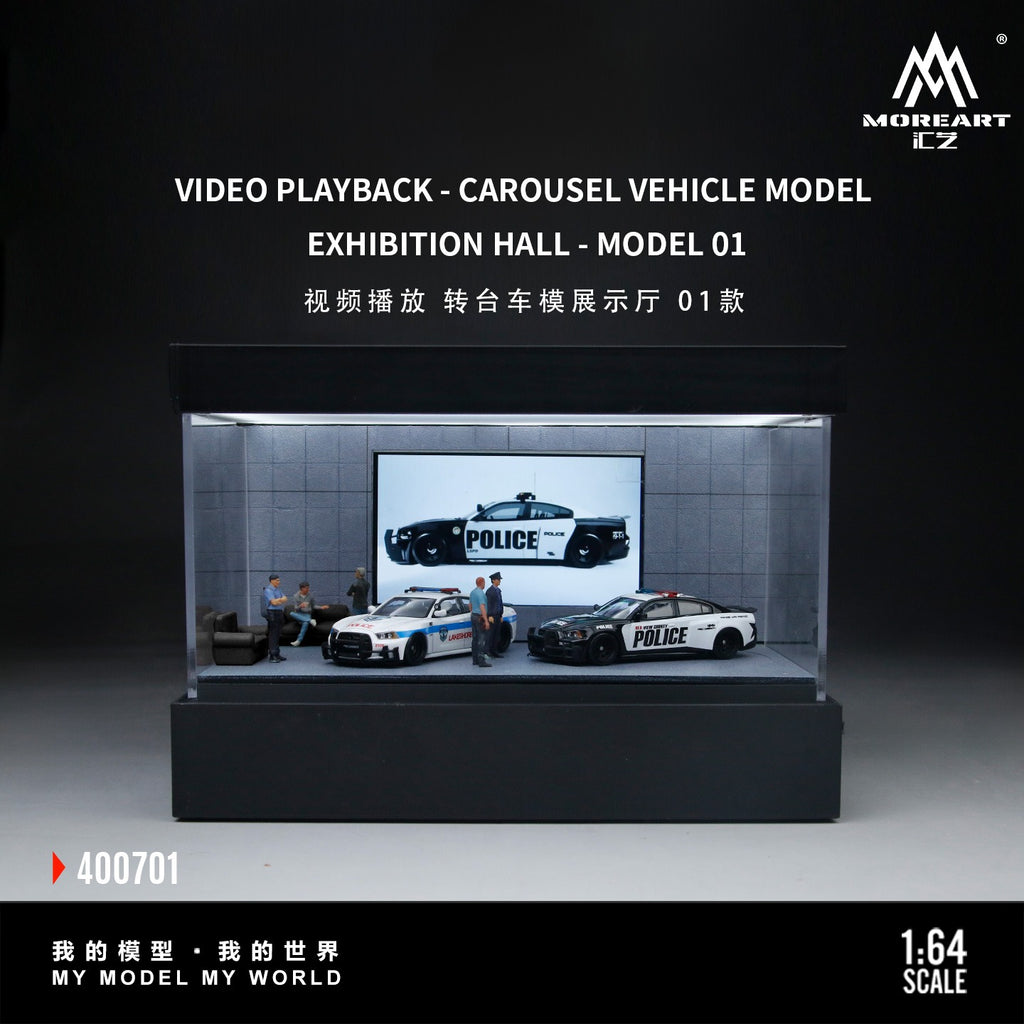 (Coming Soon) MOREART 1:64 Video Playback- Carousel Vehicle Model EXHIBITION HALL - MODEL 01