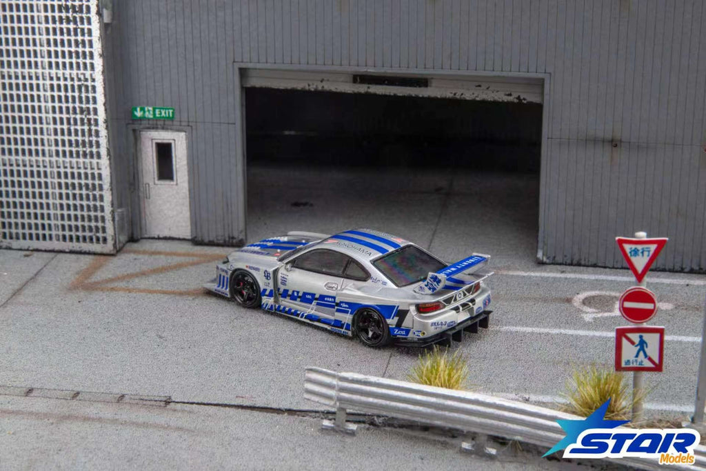 (Coming Soon) STARMODELS 1:64 S15 Silvia Widebody Modified Version Diecast - Blue Livery