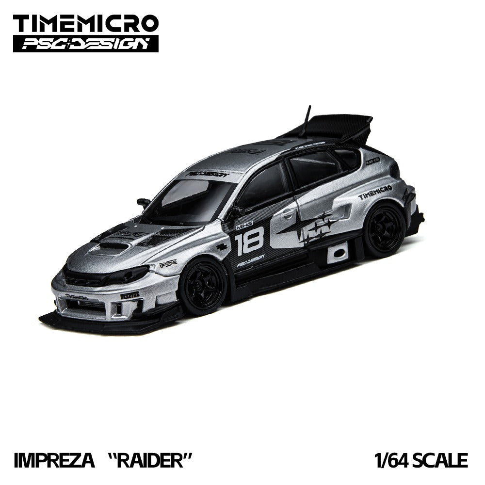 (Coming Soon) TIMEMICRO x PSC DESIGN 1/64 Subaru Impreza "Raider" - Silver
