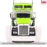 (Coming Soon) IXO America 1:64 1990 Kenworth W900 with Refer Van - Neon Green and Black