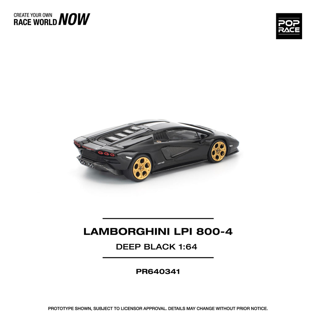 (Coming Soon) POPRACE 1/64 LAMBORGHINI COUNTACH LPI 800-4 DEEP BLACK