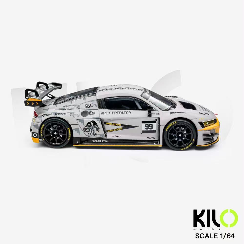 (Coming Soon) KILOWORKS 1/64 Audi R8 LMS GT3 EVO II 2026 China GT Championship RD3 Zhuhai SM ZHANG / HZ LIU