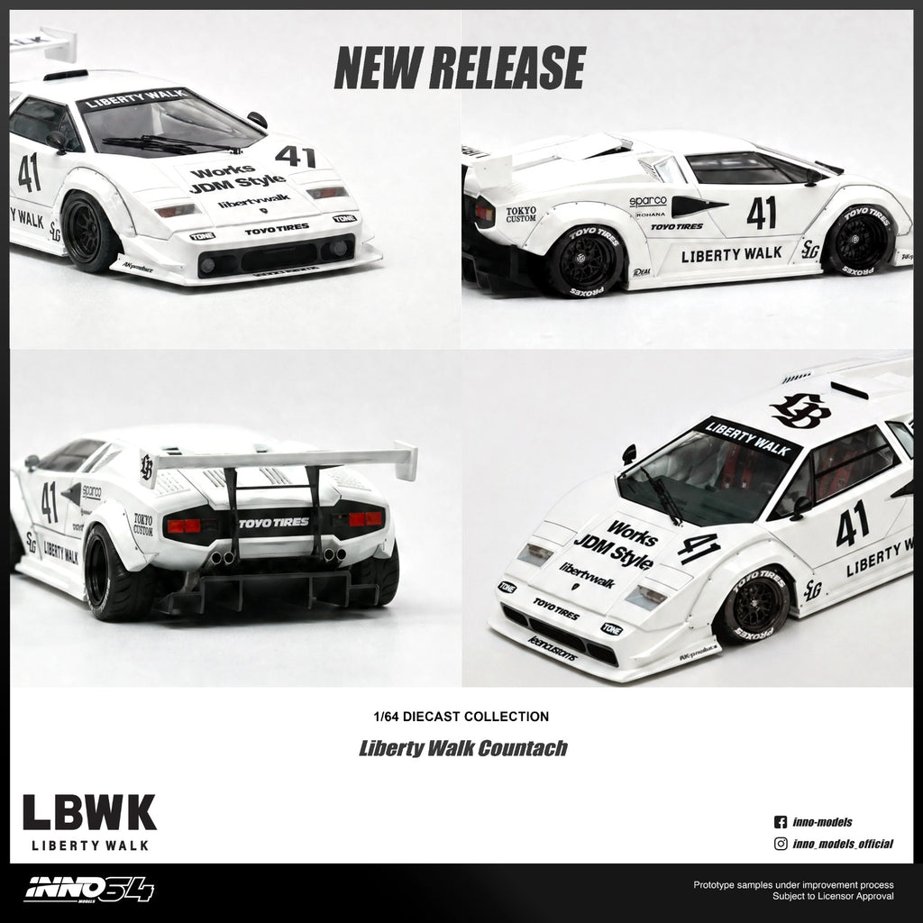 (Coming Soon) INNO64 1/64 LIBERTY WALK COUNTACH **CHASE CARS ARE RANDOMLY PACKED**